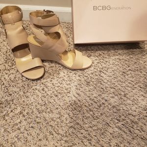 BCBGeneration Wedge Sandals.